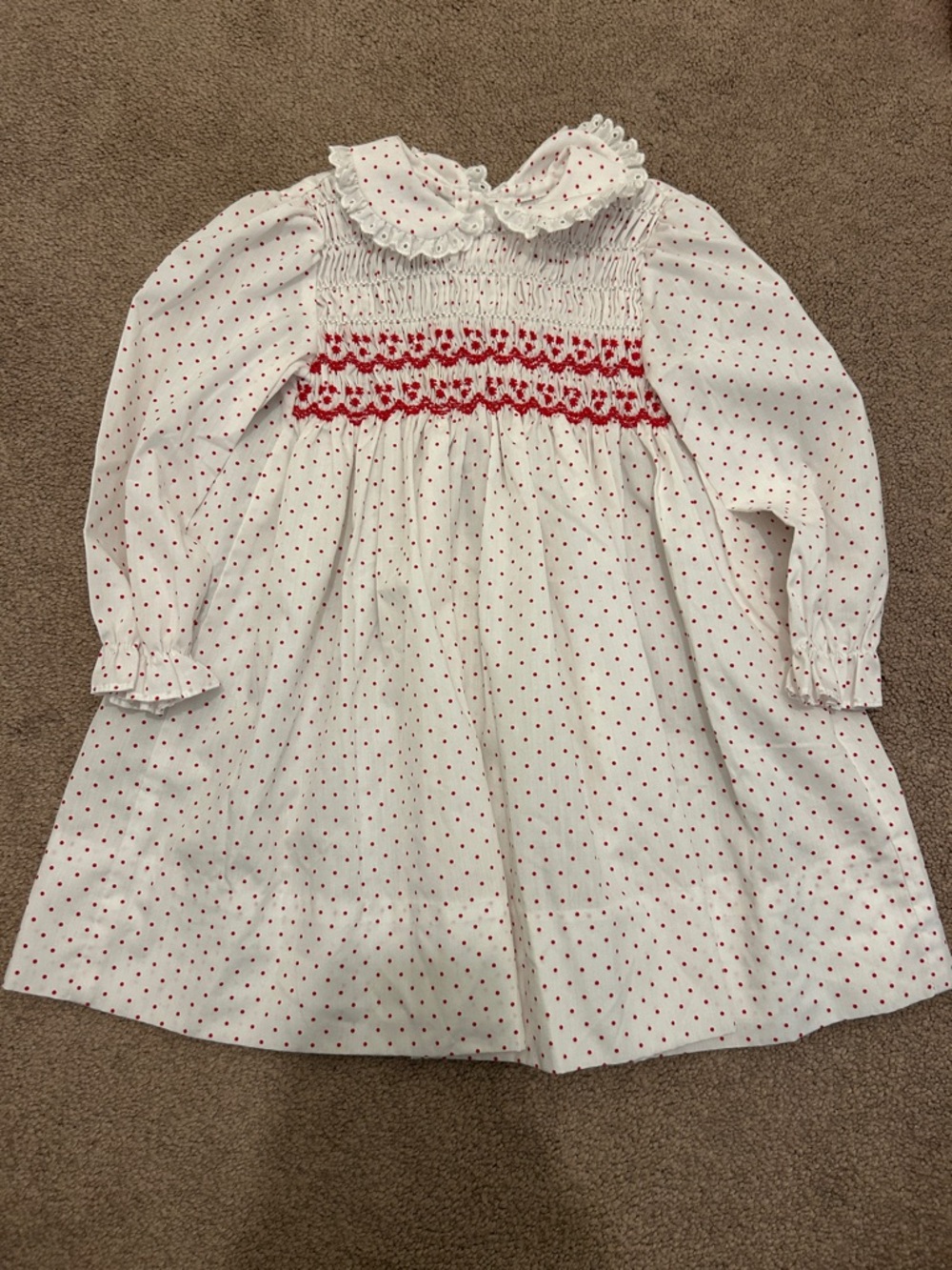 Vintage Polly Flinders Hand Smocked Dress